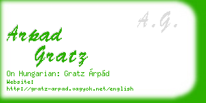 arpad gratz business card