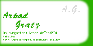 arpad gratz business card